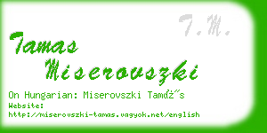 tamas miserovszki business card